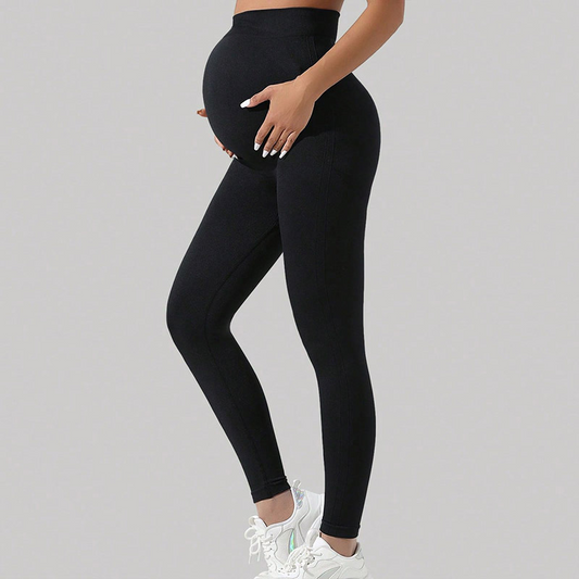 Pregnant Women Seamless Belly Support Outer Wear Yoga Pants